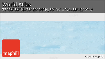 Physical Panoramic Map of the Area around 58° 8' 44" N, 89° 10' 30" W