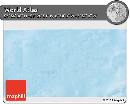 Physical 3D Map of the Area around 58° 8' 44" N, 8° 25' 30" W