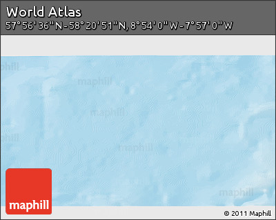 Physical 3D Map of the Area around 58° 8' 44" N, 8° 25' 30" W