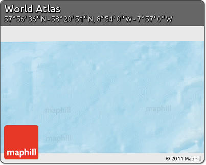 Physical 3D Map of the Area around 58° 8' 44" N, 8° 25' 30" W