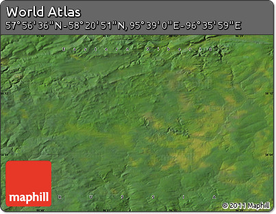 Satellite Map of the Area around 58° 8' 44" N, 96° 7' 30" E