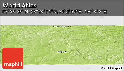 Physical Panoramic Map of the Area around 58° 8' 44" N, 99° 31' 30" E