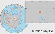 Gray Location Map of the area around 58° 30' 22" N, 101° 13' 29" E