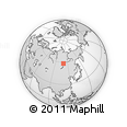Outline Map of the Area around 58° 30' 22" N, 109° 43' 29" E, rectangular outline