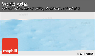 Physical Panoramic Map of the Area around 58° 30' 22" N, 10° 16' 30" E