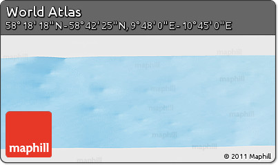 Physical Panoramic Map of the Area around 58° 30' 22" N, 10° 16' 30" E