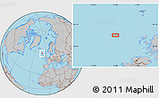 Gray Location Map of the area around 58° 30' 22" N, 10° 58' 29" W