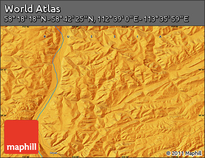 Political Map of the Area around 58° 30' 22" N, 113° 7' 30" E