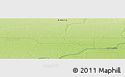 Physical Panoramic Map of the area around 58° 30' 22" N, 116° 22' 30" W