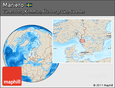 Shaded Relief Location Map of Mariero