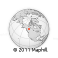 Outline Map of the Area around 58° 30' 22" N, 120° 37' 30" W, rectangular outline