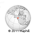 Outline Map of the Area around 58° 30' 22" N, 126° 34' 29" W, rectangular outline