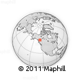 Outline Map of the Area around 58° 30' 22" N, 127° 25' 30" W, rectangular outline