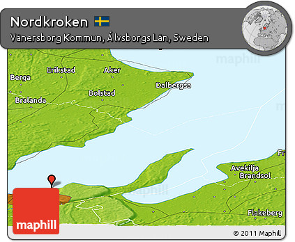 Physical Panoramic Map of Nordkroken