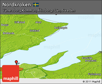 Physical Panoramic Map of Nordkroken