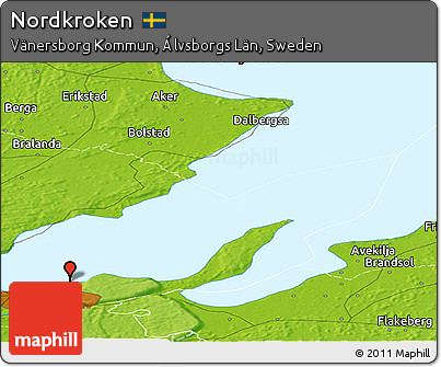 Physical Panoramic Map of Nordkroken