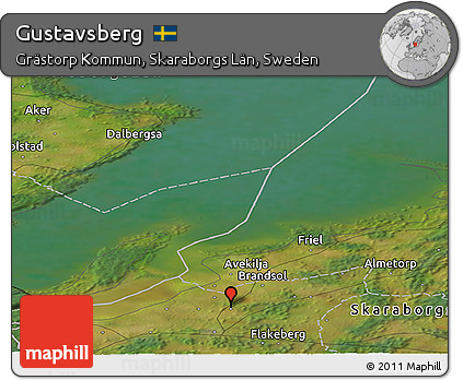 Satellite Panoramic Map of Gustavsberg