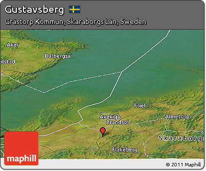 Satellite Panoramic Map of Gustavsberg