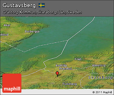 Satellite Panoramic Map of Gustavsberg