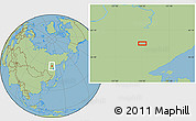 Savanna Style Location Map of the area around 58° 30' 22" N, 134° 22' 30" E