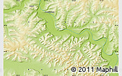 Physical Map of the area around 58° 30' 22" N, 134° 22' 30" E