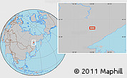 Gray Location Map of the area around 58° 30' 22" N, 136° 4' 29" E