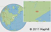 Savanna Style Location Map of the area around 58° 30' 22" N, 136° 4' 29" E