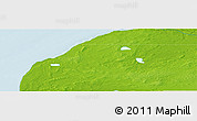 Physical Panoramic Map of the area around 58° 30' 22" N, 157° 10' 30" W