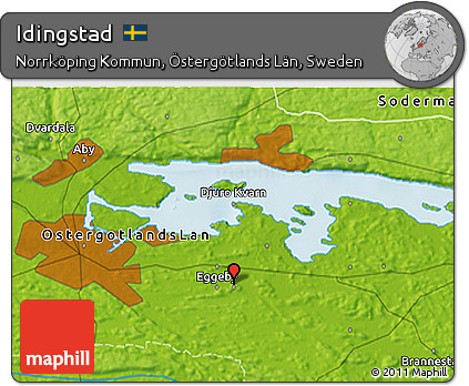 Physical 3D Map of Idingstad