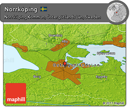 Physical 3D Map of Norrköping