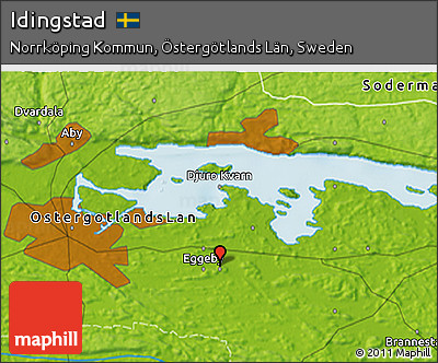 Physical 3D Map of Idingstad