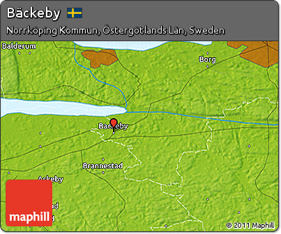Physical 3D Map of Bäckeby