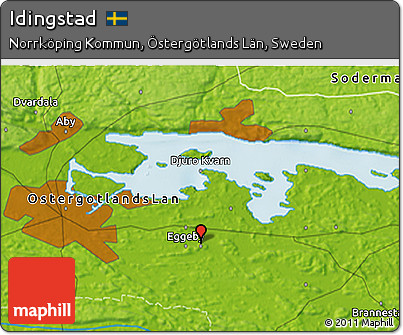 Physical 3D Map of Idingstad