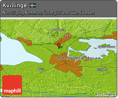 Physical 3D Map of Kvillinge