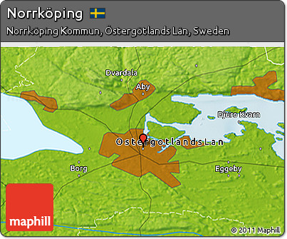 Physical 3D Map of Norrköping