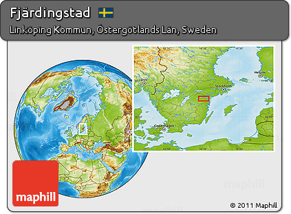 Physical Location Map of Fjärdingstad