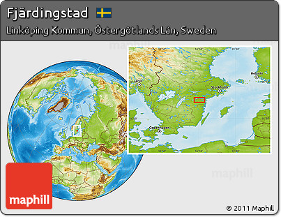 Physical Location Map of Fjärdingstad