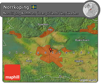 Satellite Map of Norrköping