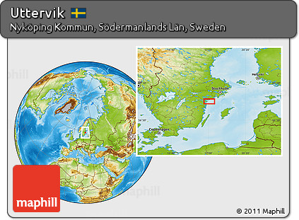 Physical Location Map of Uttervik