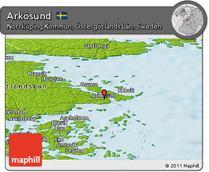Physical Panoramic Map of Arkösund