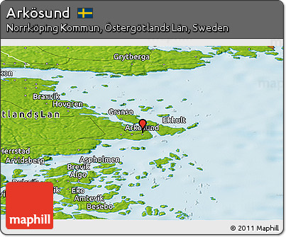 Physical Panoramic Map of Arkösund