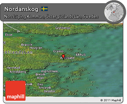 Satellite Panoramic Map of Nordanskog