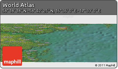 Satellite Panoramic Map of the Area around 58° 30' 22" N, 17° 4' 30" E