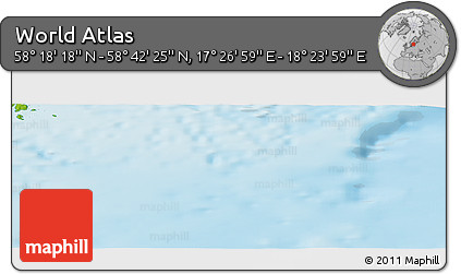 Physical Panoramic Map of the Area around 58° 30' 22" N, 17° 55' 29" E