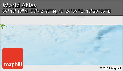 Physical Panoramic Map of the Area around 58° 30' 22" N, 17° 55' 29" E
