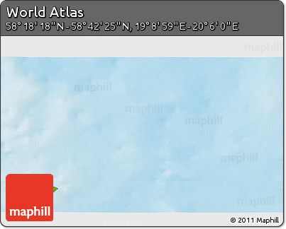 Physical 3D Map of the Area around 58° 30' 22" N, 19° 37' 30" E