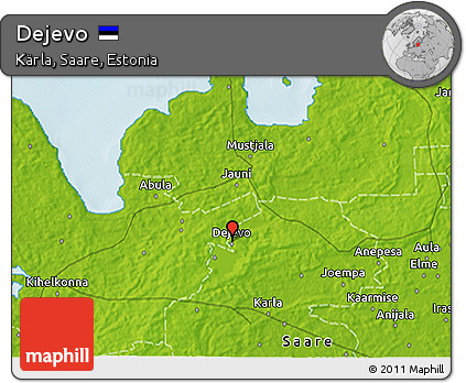 Physical 3D Map of Dejevo