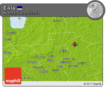 Physical 3D Map of Eikla
