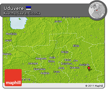 Physical 3D Map of Uduvere