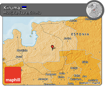 Political 3D Map of Kiruma